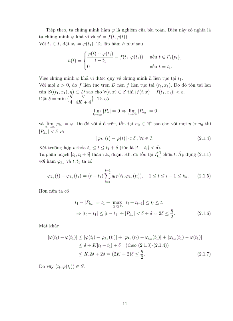 image for page Luận văn tốt nghiệp ĐHSP Một số định lý về tồn tại nghiệm của bài toán Cauchy đối với phương trình vi phân cấp 1