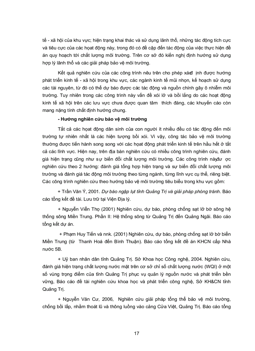 image for page Đánh giá tình hình xói lở và bồi lắng các dòng sông trên hệ thống sông Nam Thạch Hãn tỉnh Quảng Trị