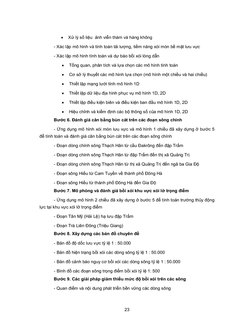 image for page Đánh giá tình hình xói lở và bồi lắng các dòng sông trên hệ thống sông Nam Thạch Hãn tỉnh Quảng Trị