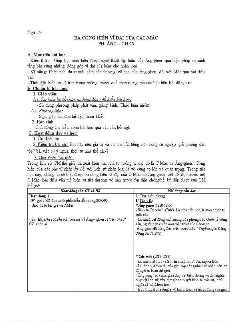 image for page Ngữ văn BA CỐNG HIẾN VĨ ĐẠI CỦA CÁC MÁC PH ĂNG GHEN