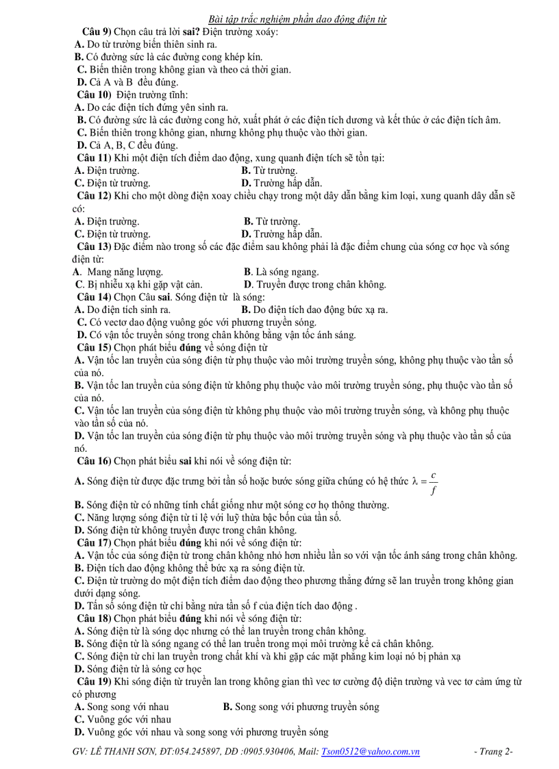 image for page 127 câu trắc nghiệm về DAO ĐỘNG ĐIỆN TỪ