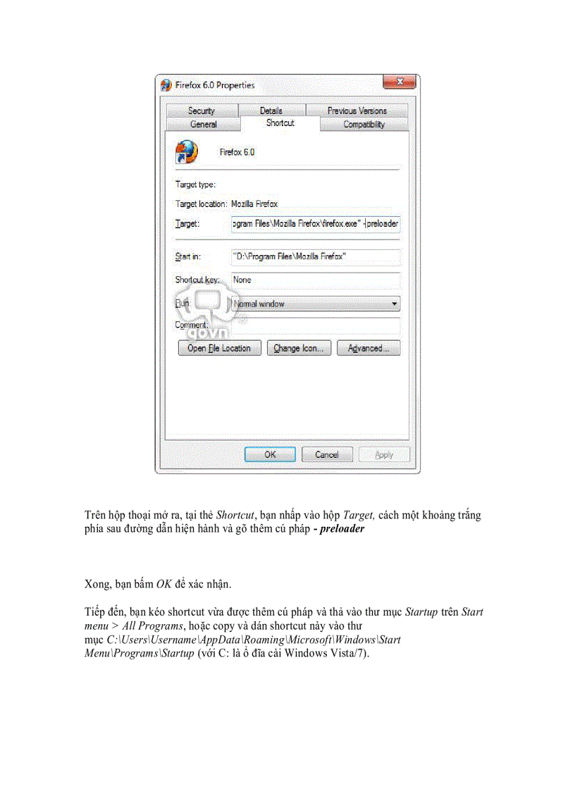 image for page Firefox Preloader Add on giúp tăng tốc khởi động Firefox nhanh gấp 2 5 lần