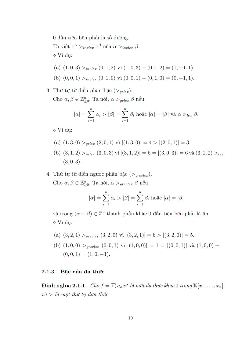 image for page Luận văn tốt nghiệp ĐHSP Cơ sở GROBNER của đái số toàn phương đối chiếu thấp
