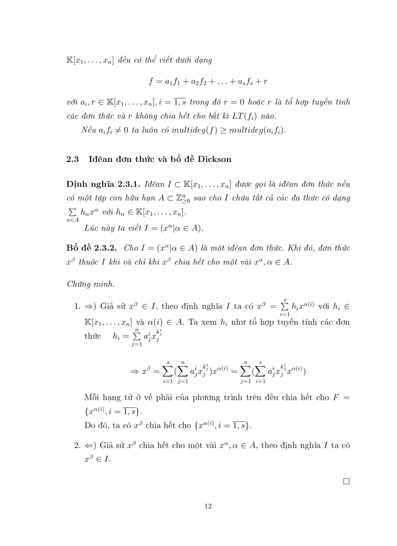 image for page Luận văn tốt nghiệp ĐHSP Cơ sở GROBNER của đái số toàn phương đối chiếu thấp