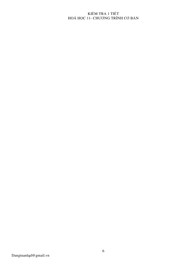 image for page Đề kiểm tra 1 tiết Hóa 11 Chương trình căn bản