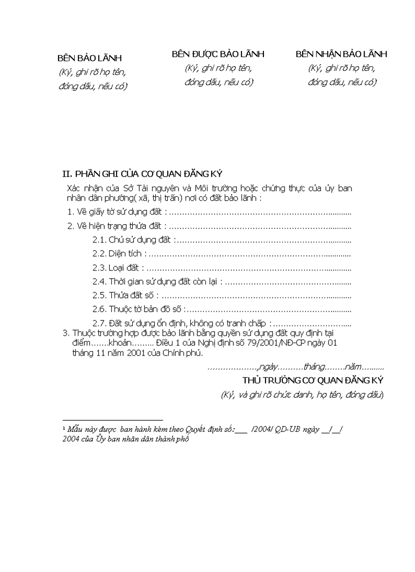 image for page Hợp đồng bảo lãnh bằng giá trị quyền sử dụng đất tài sản gắn liền với đất1