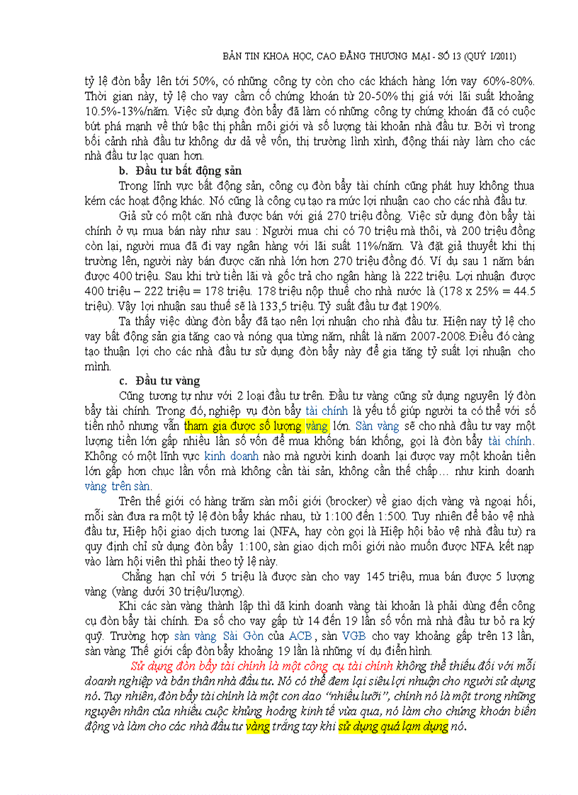 image for page Đòn bẩy tài chính và tác động của nó đến mức sinh lợi trong hoạt động đầu tư