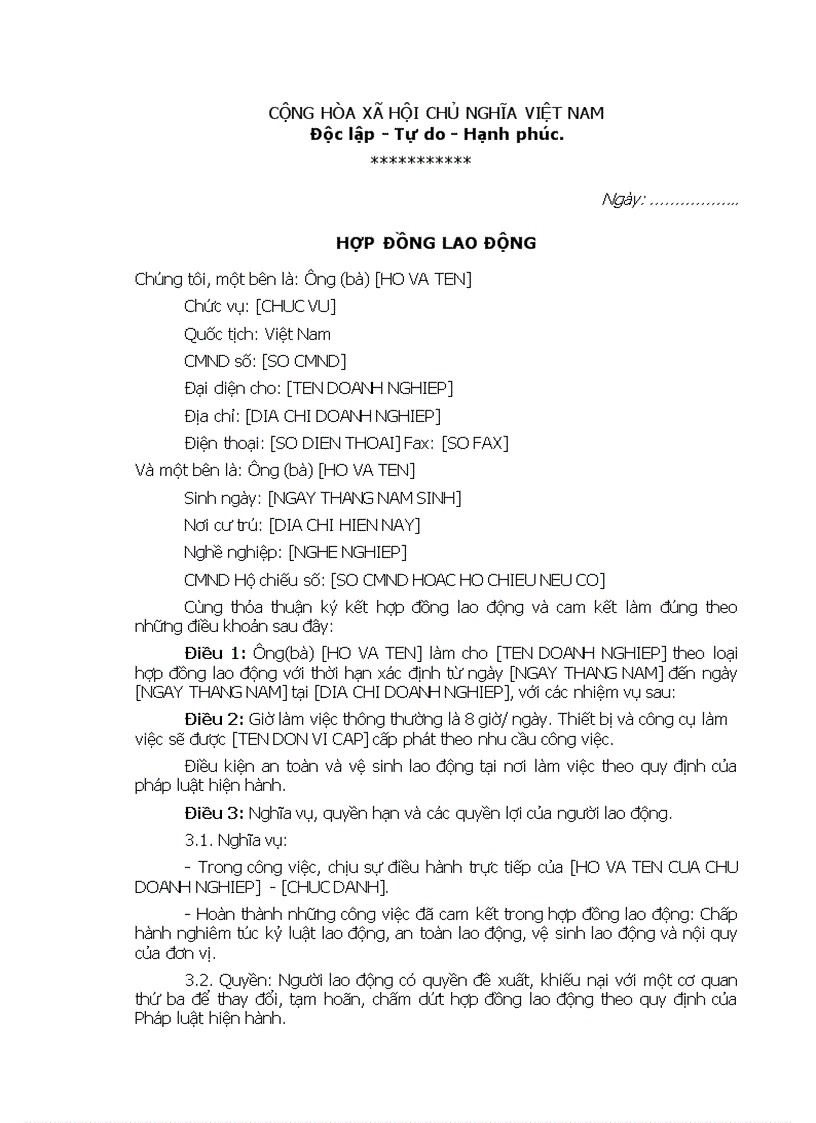 image for page Hợp đồng lao động