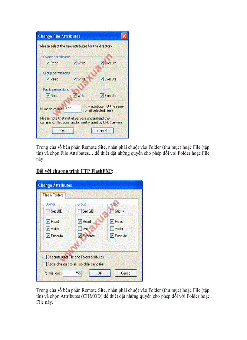 image for page Hướng dẫn CHMOD File và Folder trên Web Server