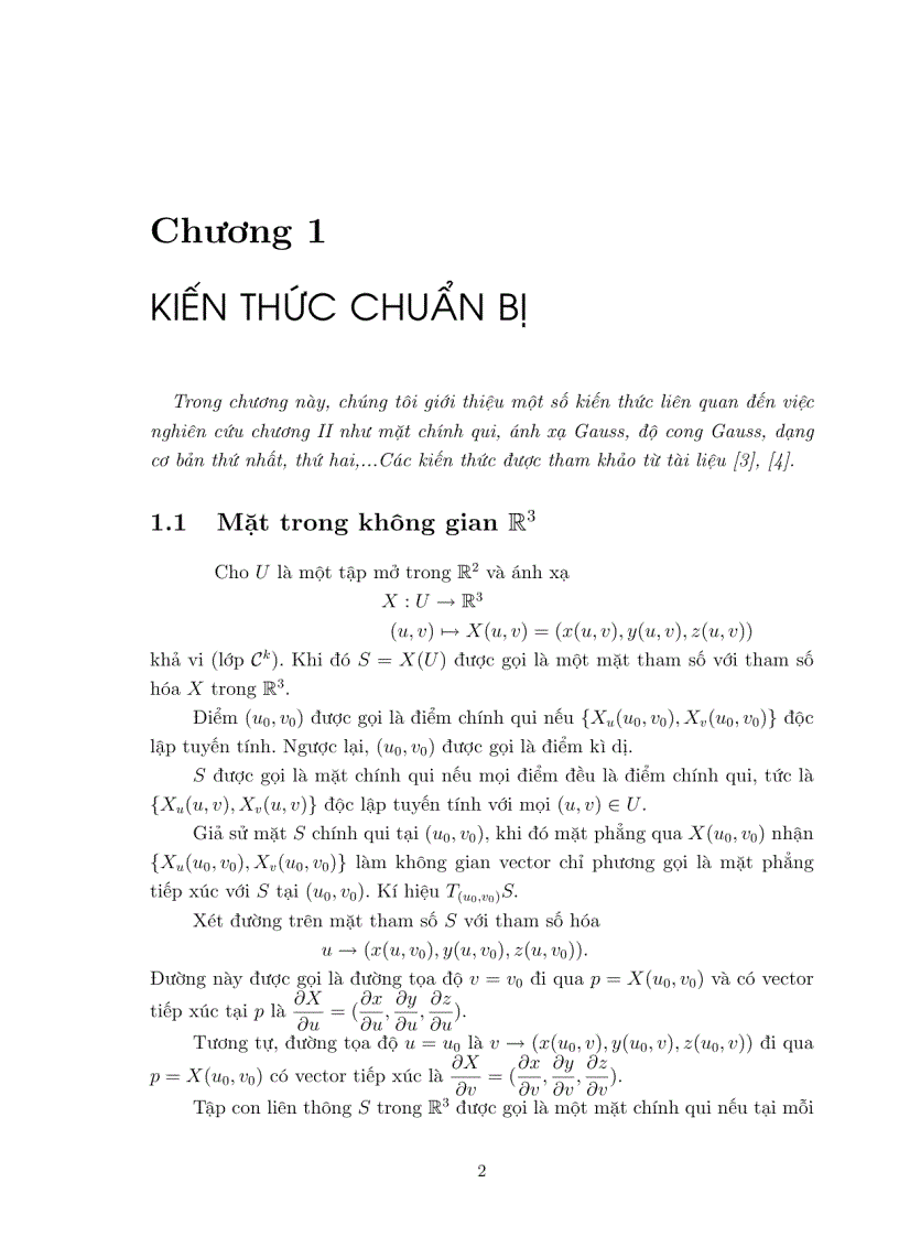 image for page Luận văn tốt nghiệp ĐHSP PHƯƠNG TRÌNH GAUSS CODAZZI VÀ MỘT SỐ ỨNG DỤNG