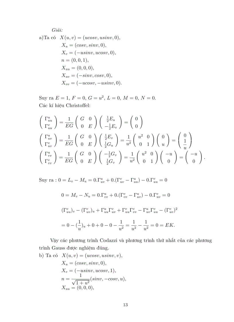 image for page Luận văn tốt nghiệp ĐHSP PHƯƠNG TRÌNH GAUSS CODAZZI VÀ MỘT SỐ ỨNG DỤNG