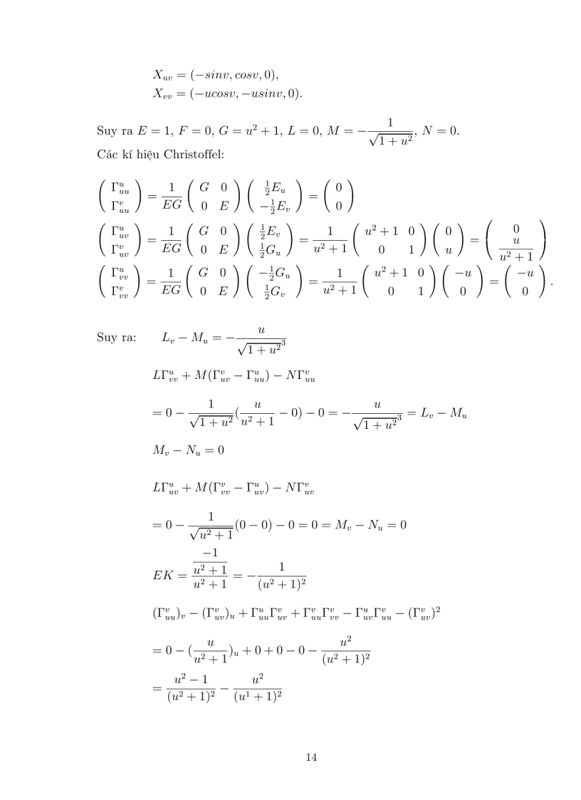 image for page Luận văn tốt nghiệp ĐHSP PHƯƠNG TRÌNH GAUSS CODAZZI VÀ MỘT SỐ ỨNG DỤNG