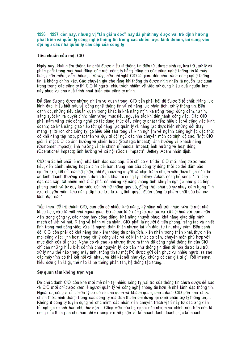 image for page Chân dung CIO người quản lý thông tin 1