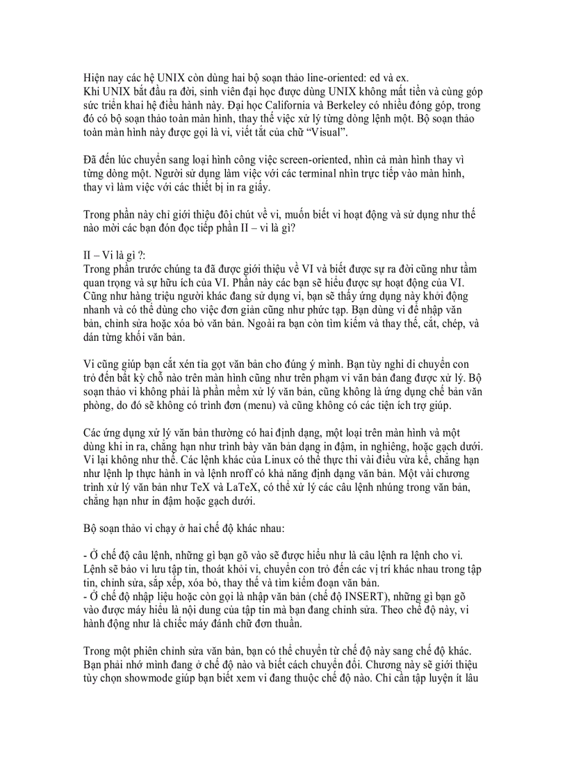 image for page Sử dụng bộ soạn thảo vi trong UNIX và Linux