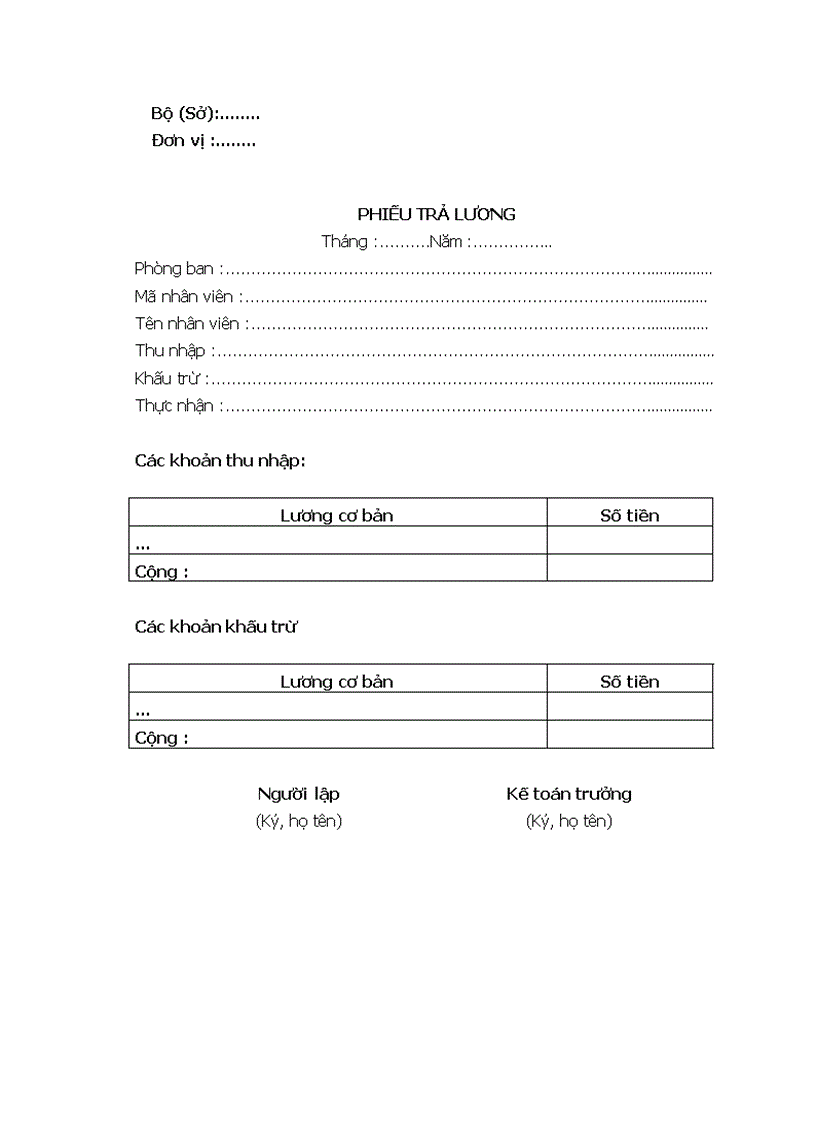 image for page Phiếu trả lương