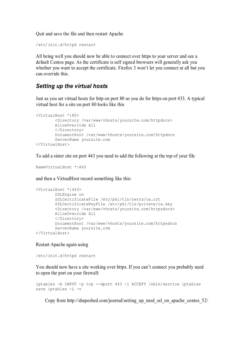 image for page Setting up mod ssl on Apache Centos 5 2