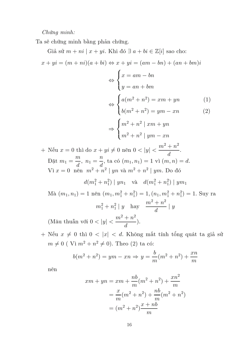 image for page Luận văn tốt nghiệp ĐHSP lý thuyết đồng dư trên vành các số nguyên GAUSS