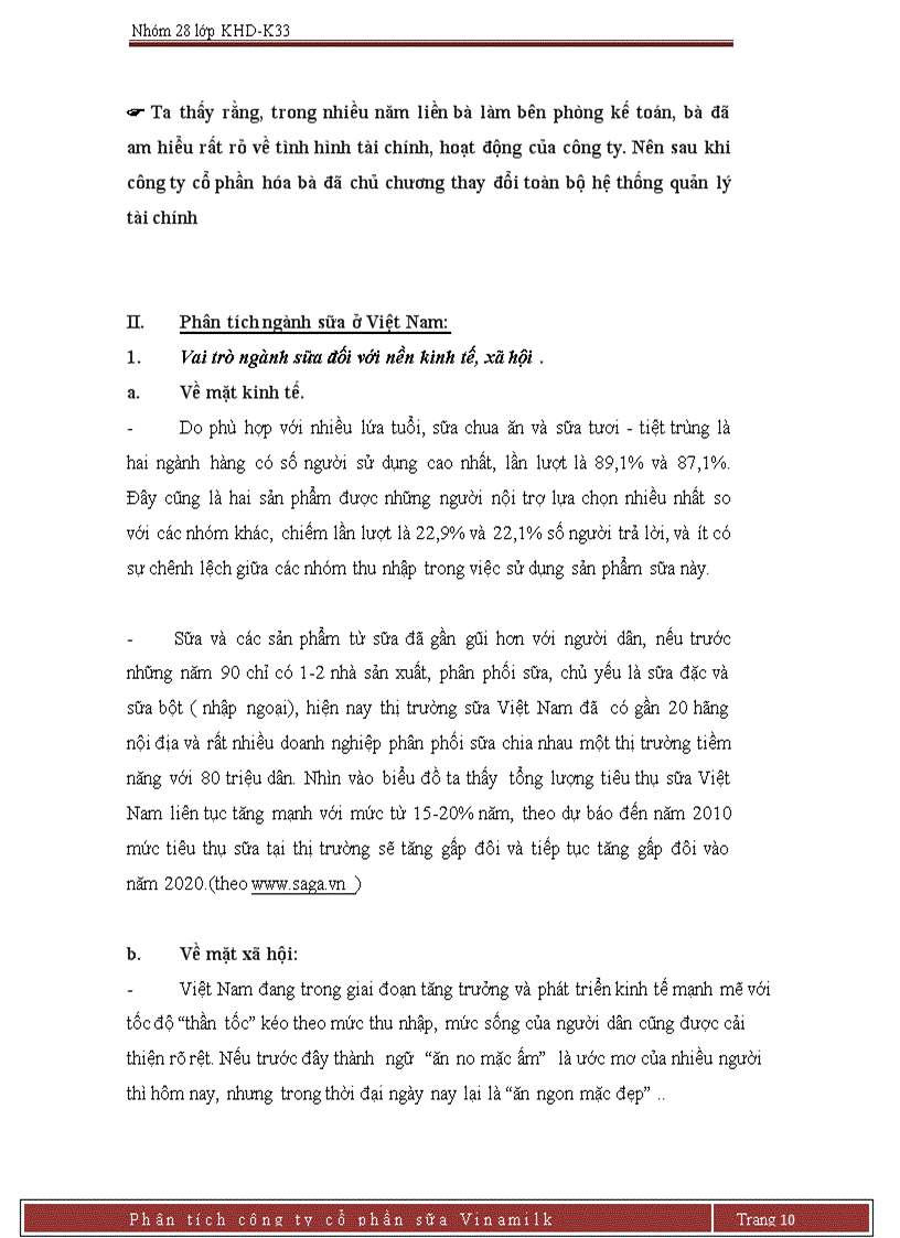 image for page Phân tích tài chính công ty vinamilk