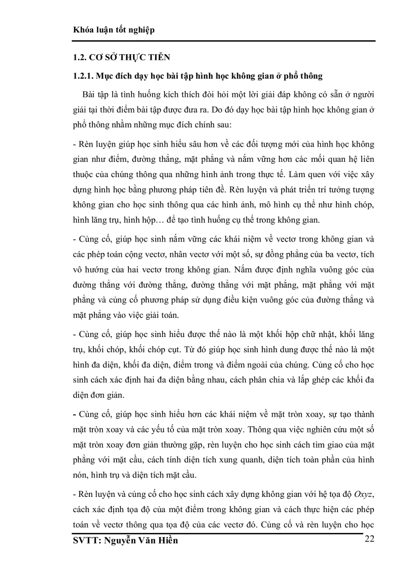 image for page Luận văn tốt nghiệp ĐHSP rèn luyện năng lực phát triển tư duy sáng tạo cho học sinh phổ thông qua dạy học bài tập hình học không gian