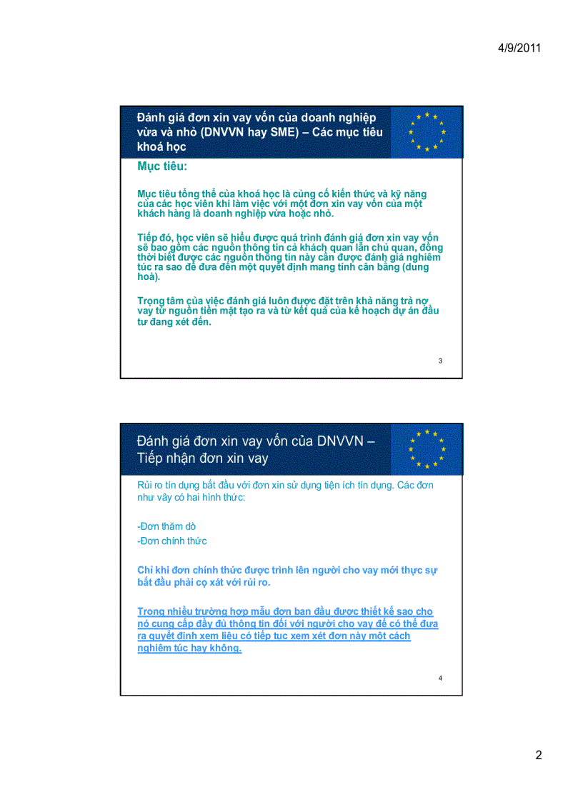 image for page Đánh giá đơn vay vốn của dnvvn