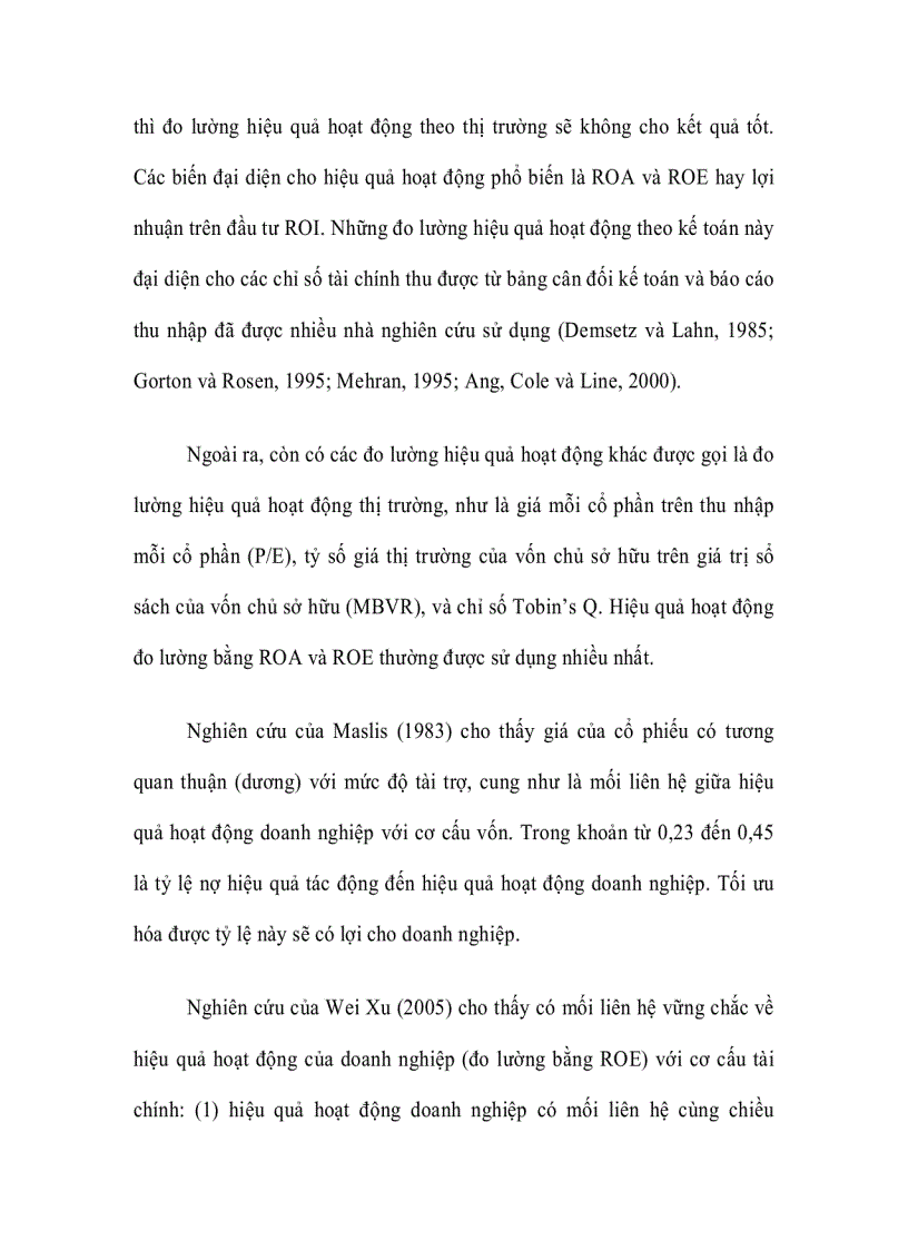 image for page Cơ cấu vốn và hiệu quả hoạt động doanh nghiệp của các công ty niêm yết trên SGDCK TPHCM