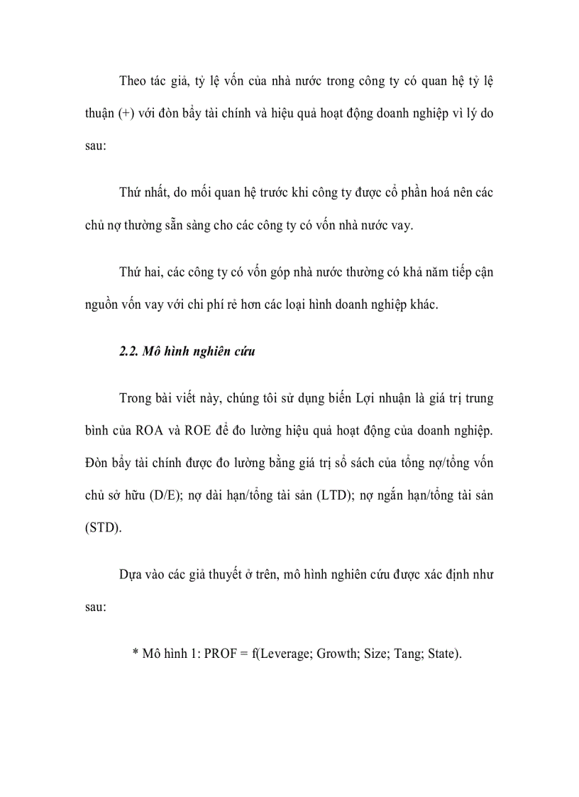 image for page Cơ cấu vốn và hiệu quả hoạt động doanh nghiệp của các công ty niêm yết trên SGDCK TPHCM