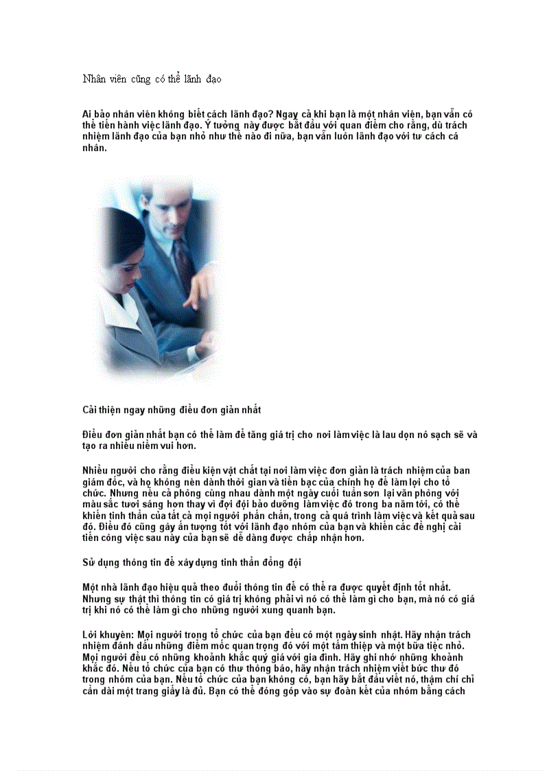 image for page Nhân viên cũng có thể lãnh đạo