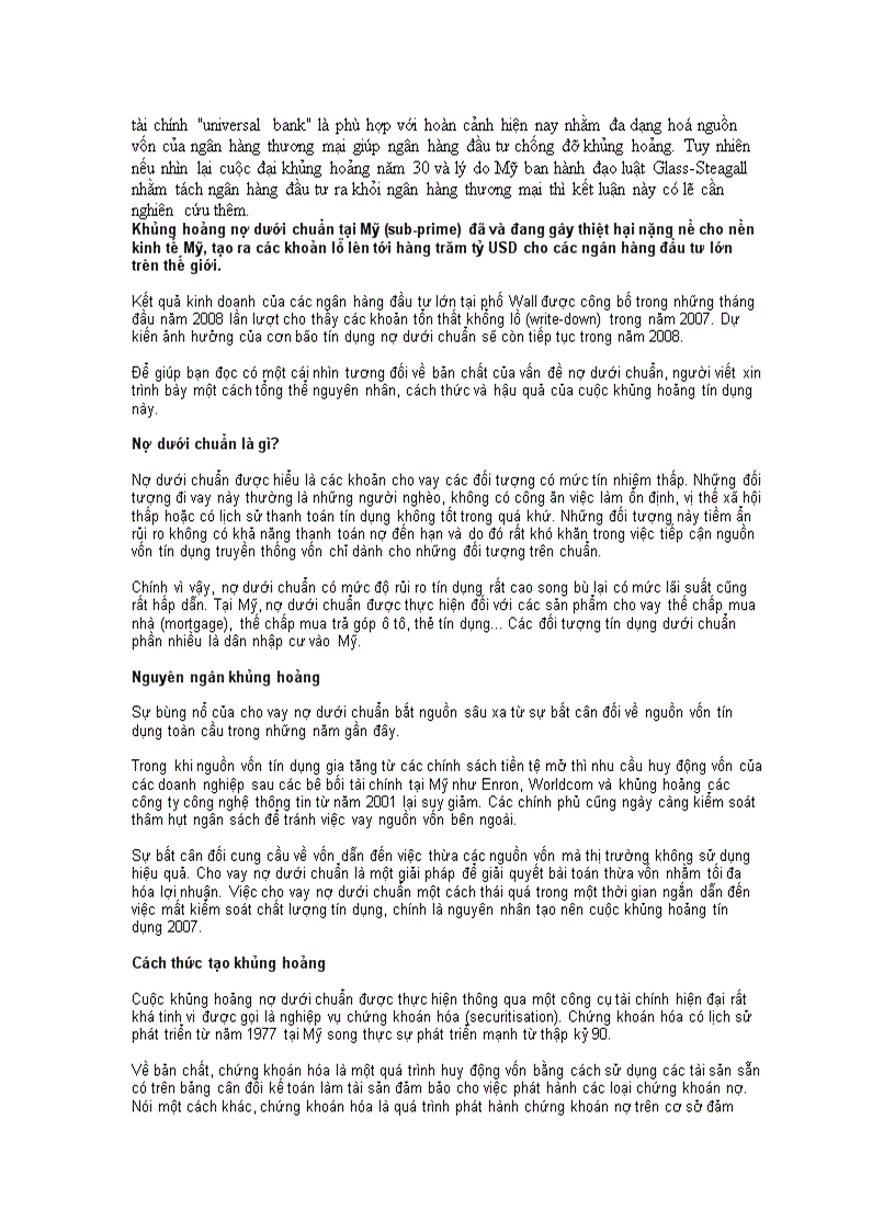 image for page Nguyên nhân khủng hoảng tài chính