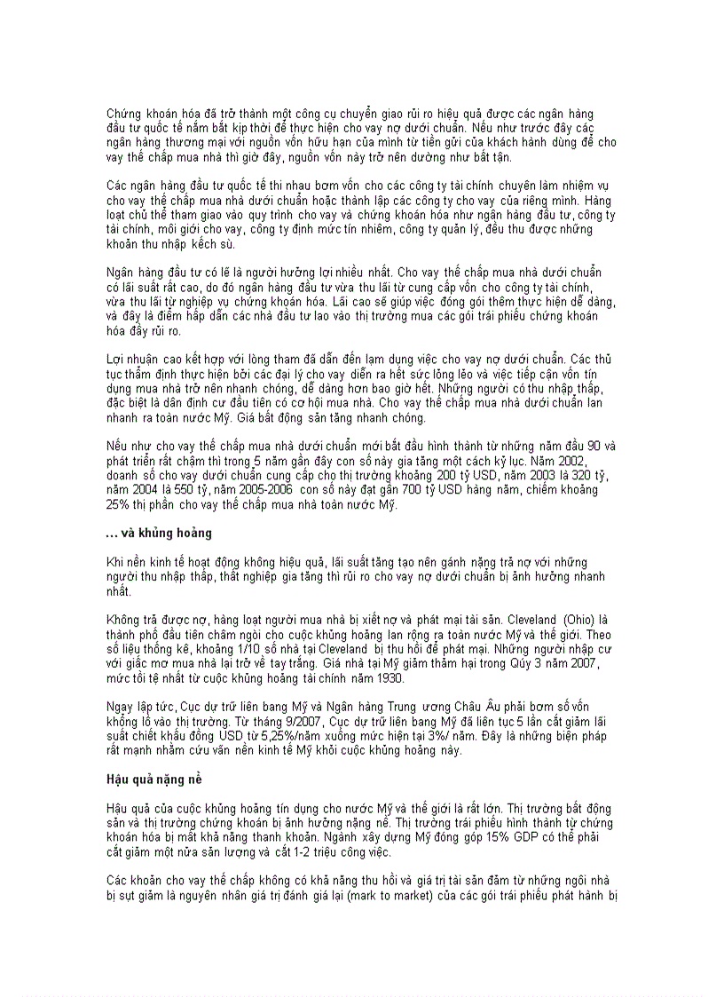 image for page Nguyên nhân khủng hoảng tài chính