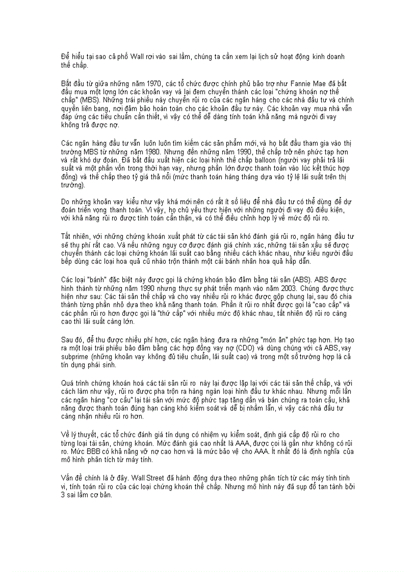 image for page Nguyên nhân khủng hoảng tài chính