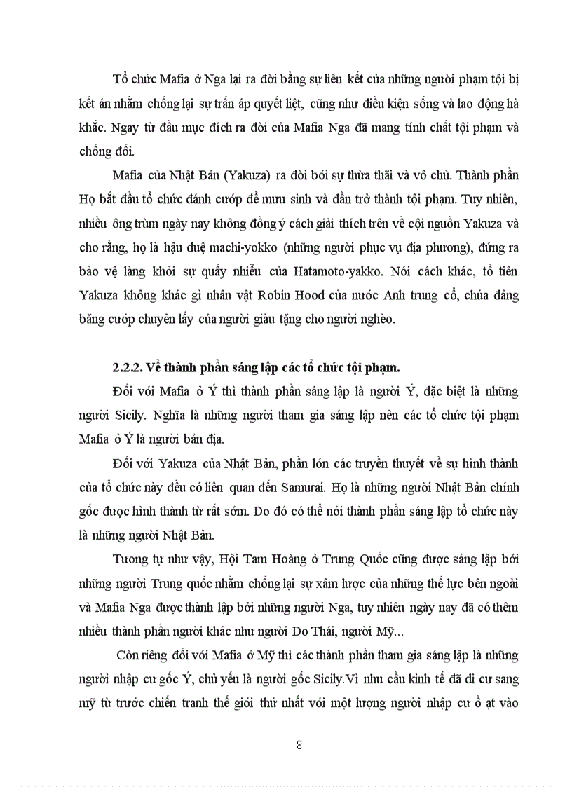 image for page Sự hình thành của những tổ chức tội phạm Mafia Ý Nhật Bản Mỹ Trung Quốc Nga và cùng tìm ra những điểm khác biệt cơ bản