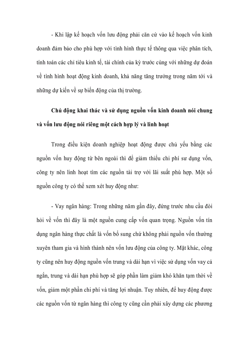 image for page Nâng cao hiệu quả sử dụng vốn lưu động