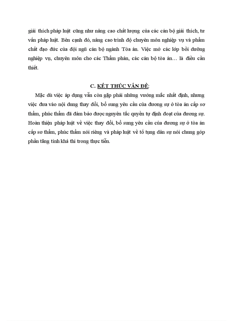 image for page Vấn đề thay đổi bổ sung yêu cầu của đương sự ở Tòa án cấp sơ thẩm phúc thẩm và kiến nghị hoàn thiện pháp luật điều chỉnh vấn đề này