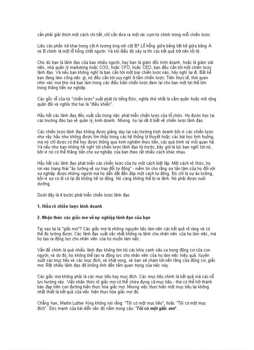 image for page Giấc mơ và chiến lược lãnh đạo