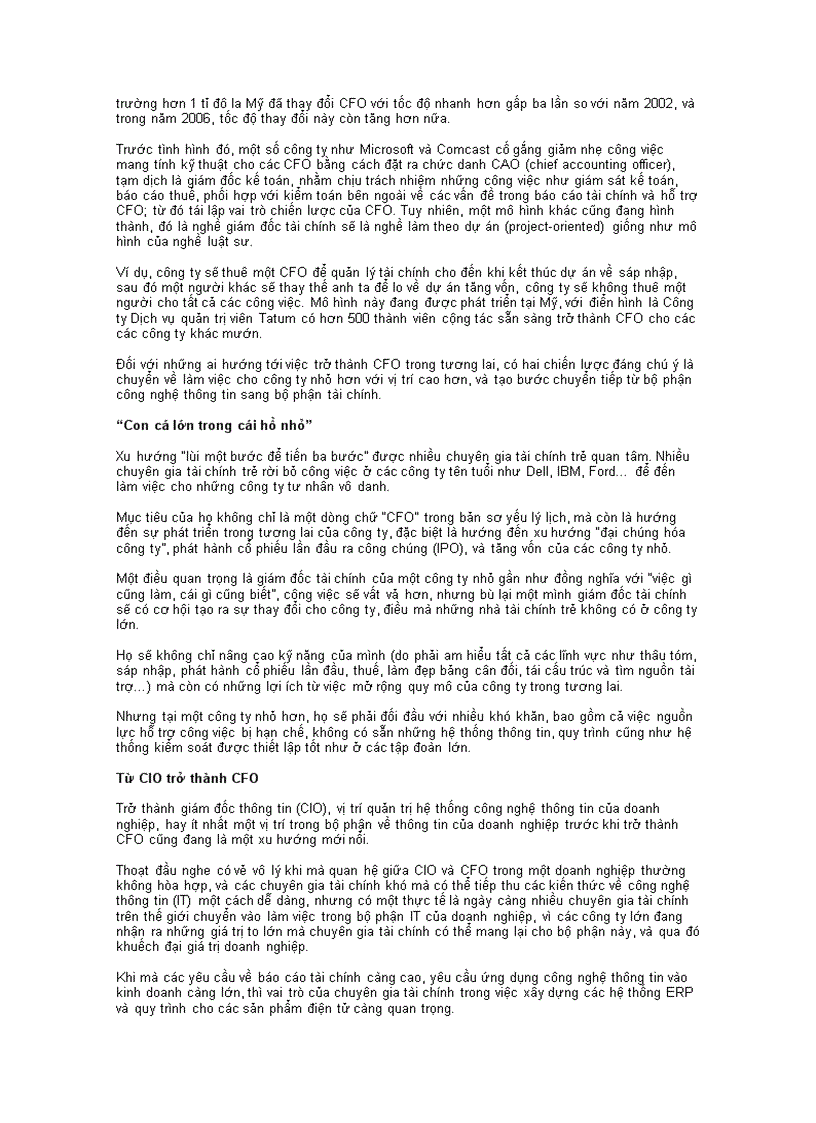 image for page Xu thế mới của nghề giám đốc tài chính