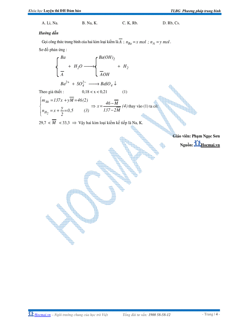 image for page Các phương pháp giải nhanh hoá vô cơ Ôn thi đại học