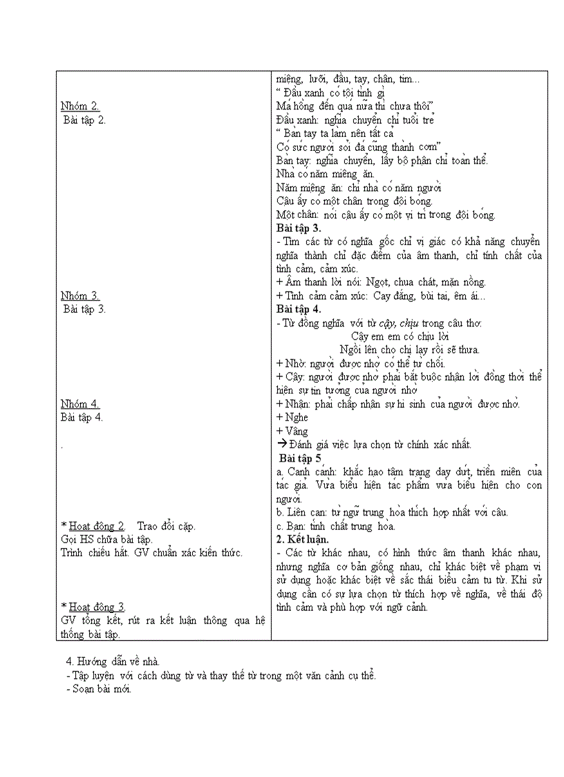 image for page Ngữ văn THỰC HÀNH VỀ NGHĨA CỦA TỪ TRONG SỬ DỤNG