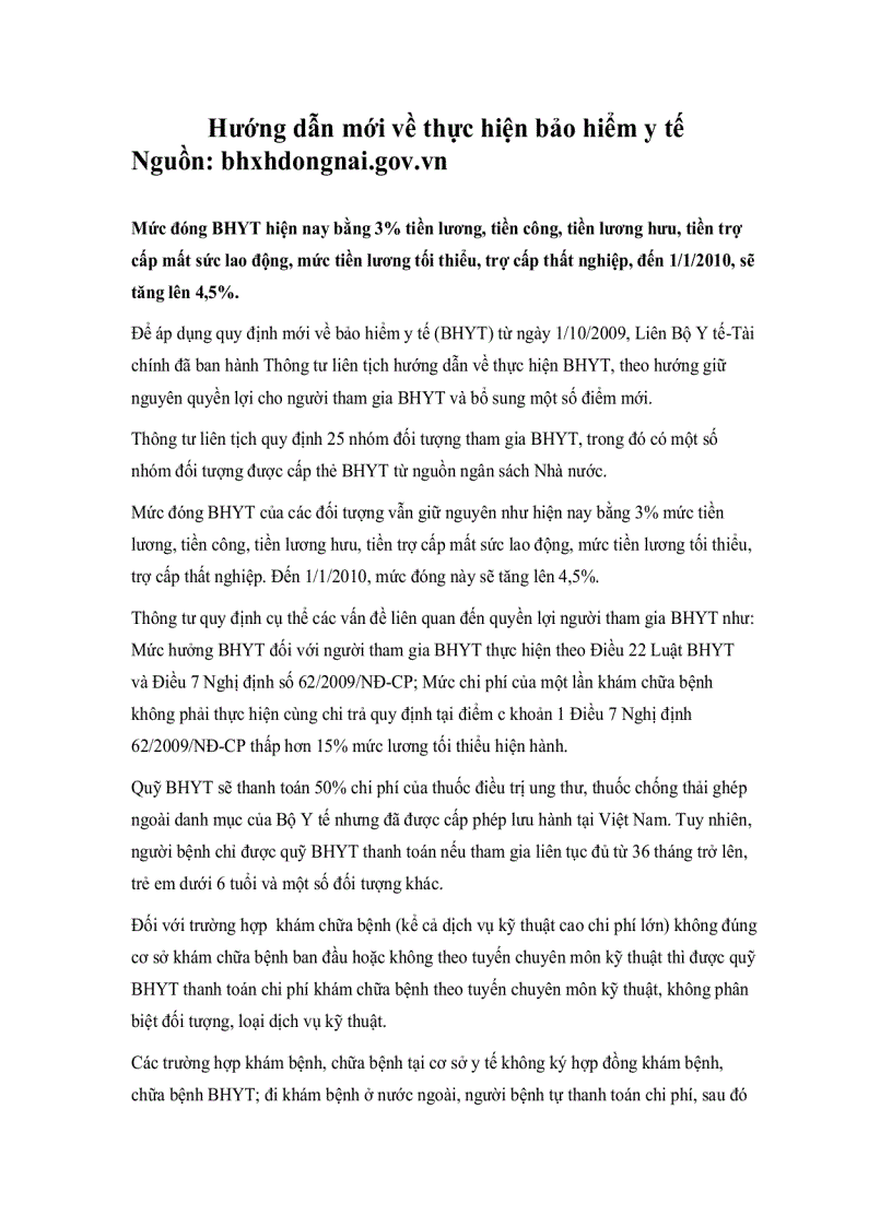 image for page Hướng dẫn mới về việc thực hiện bảo hiểm y tế