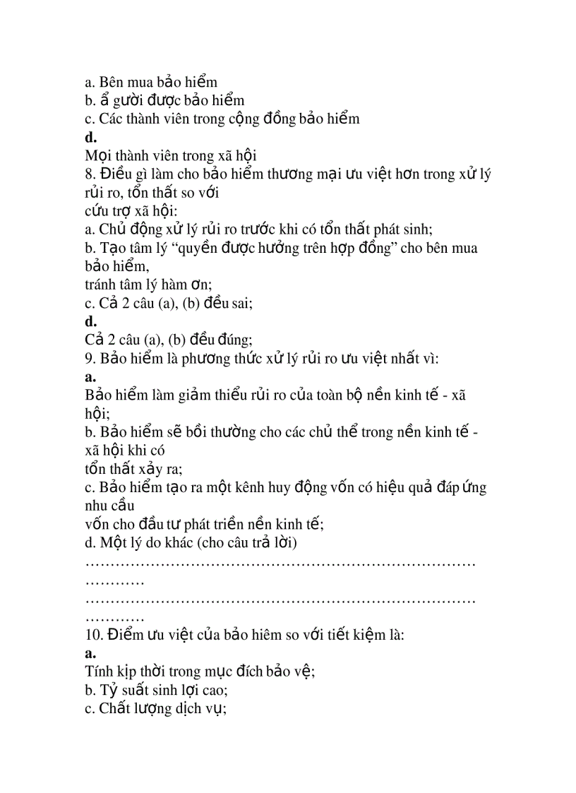 image for page Kiểm tra môn nguyên lý thực hành bảo hiểm