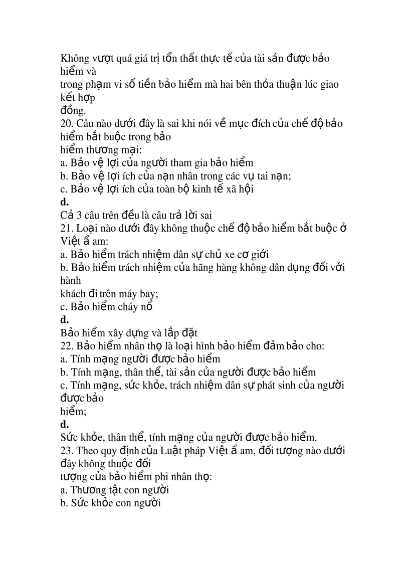 image for page Kiểm tra môn nguyên lý thực hành bảo hiểm