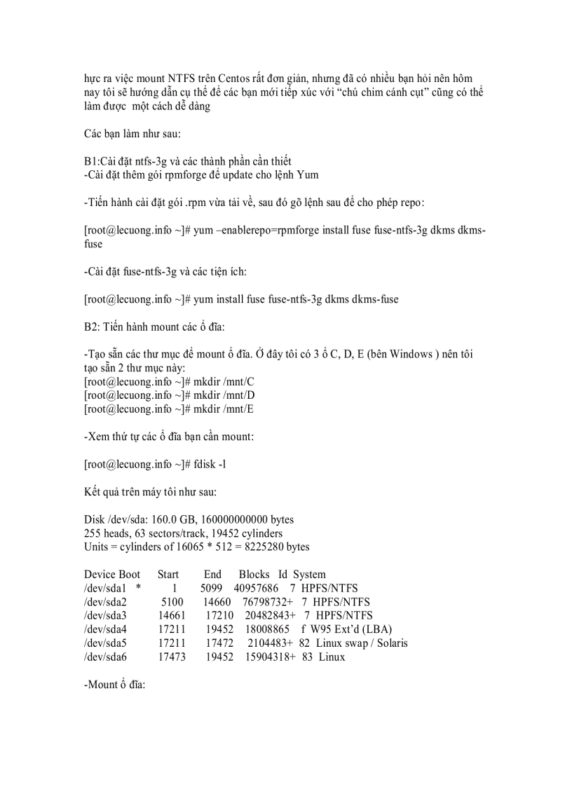 image for page Mount NTFS on Centos