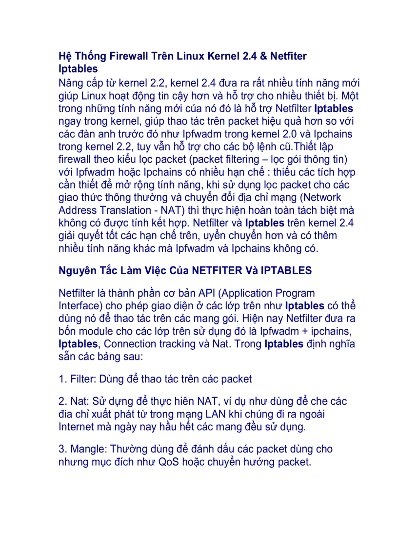 image for page Hệ Thống Firewall Trên Linux Kernel 2 4 Netfiter Iptables