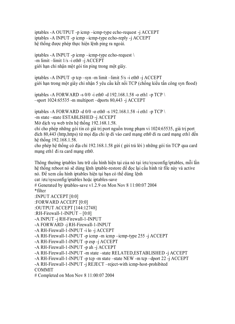 image for page Cấu hình cho Iptables firewall