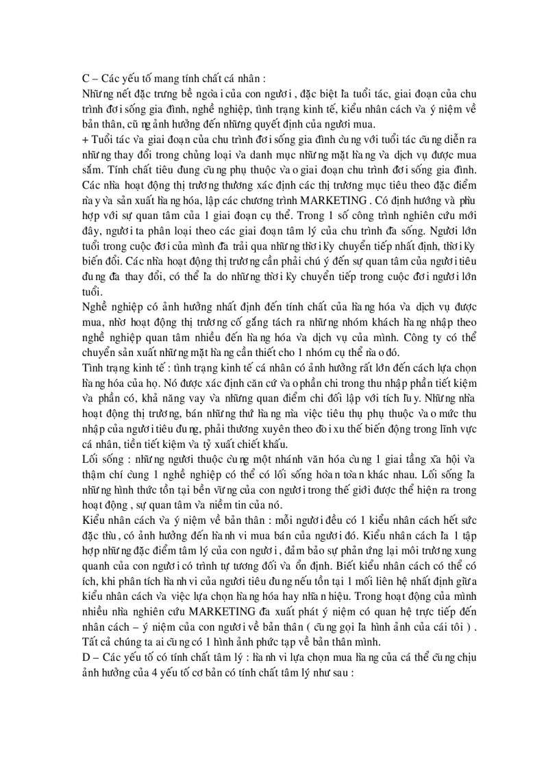 image for page Ôn tập marketing và bài tập tình huống