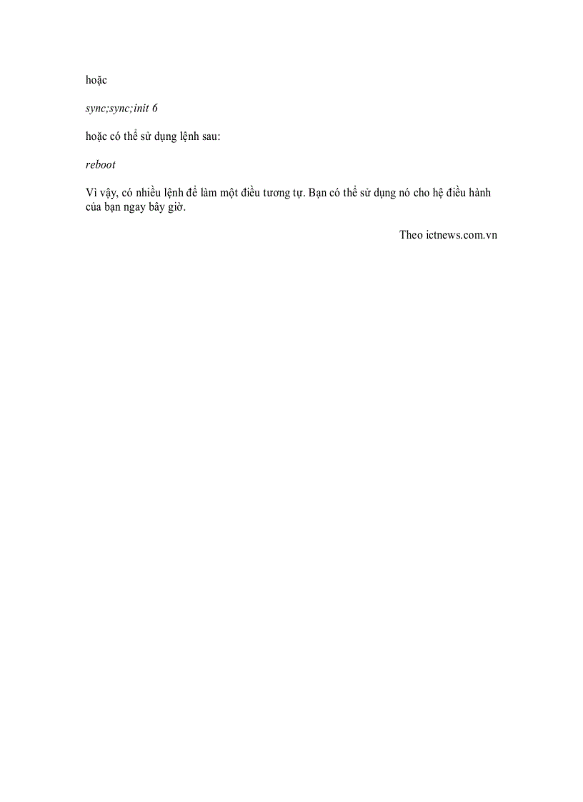 image for page Tắt hoặc khởi động lại hệ điều hành Solaris