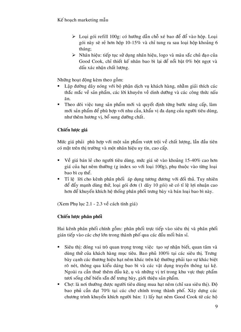 image for page Kế hoạch marketing mẫu