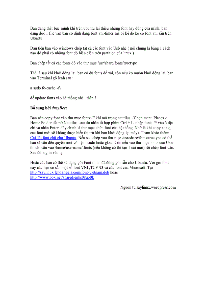 image for page Cài thêm fonts cho Ubuntu