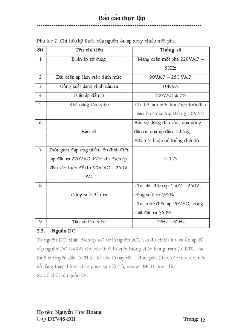 image for page Thực tập tại Trạm thu phát thông tin di động BTS Base Transceiver Station VNPT