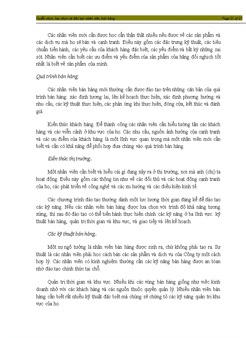 image for page Tuyển dụng lựa chọn và đào tạo nhân viên bán hàng 1