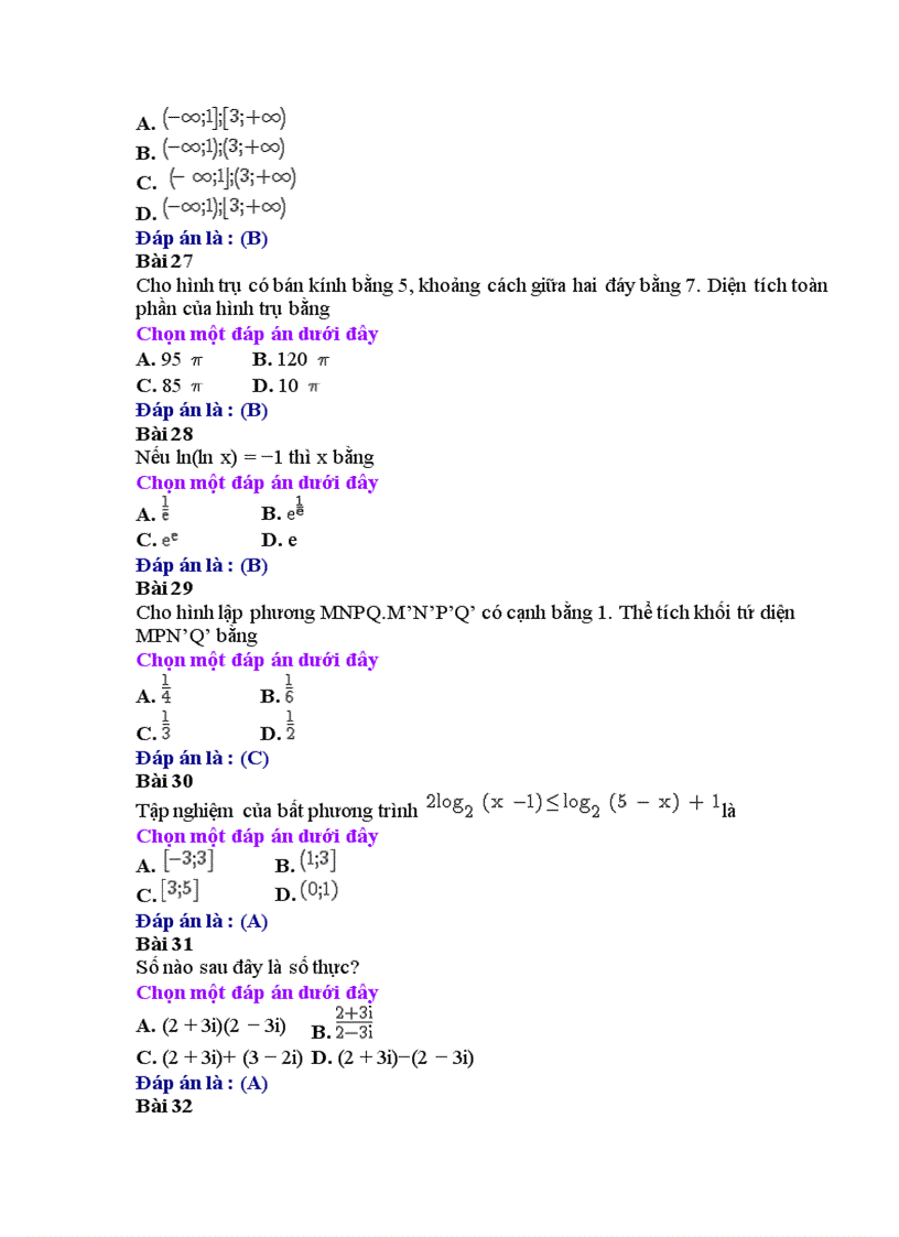 image for page Ôn luyện trắc nghiệm môn Toán 2008 THPT Lý Tự Trọng Khánh Hòa Đề số 29 có đáp án